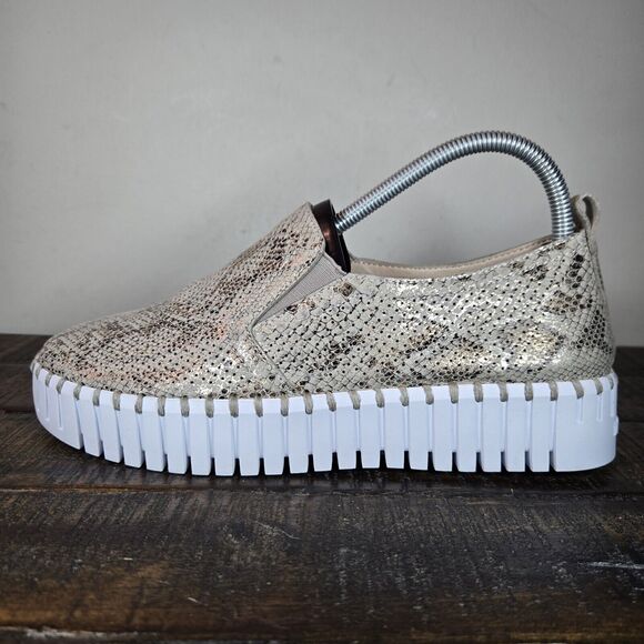 Ilse Jacobsen Hornbaek Tulip Womens Size 11 EU 41 Slip-On Loafer Shoes Snakeskin - Picture 7 of 11